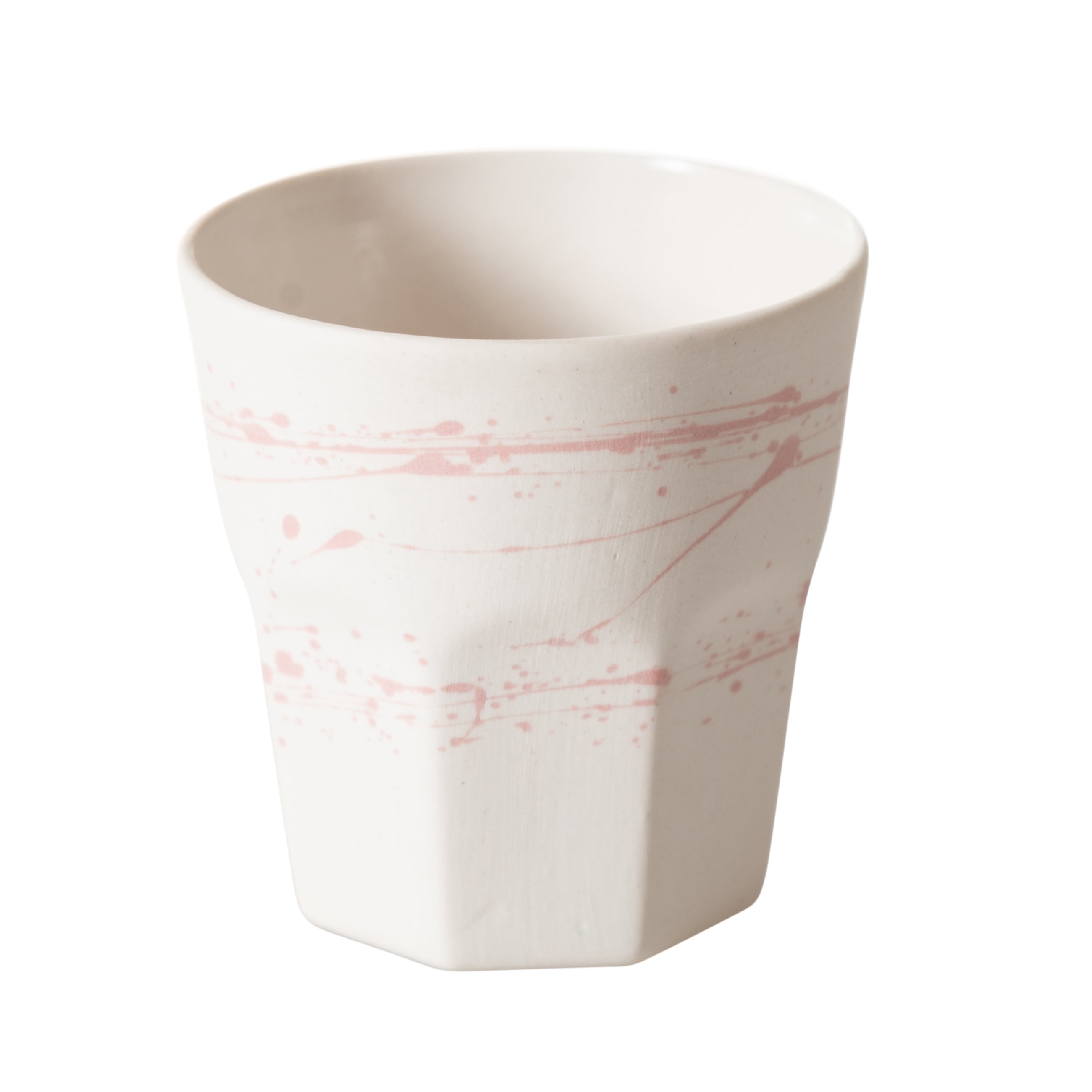 HANDMADE BEYAZ&PEMBE ESPRESSO FİNCANI -110 ML