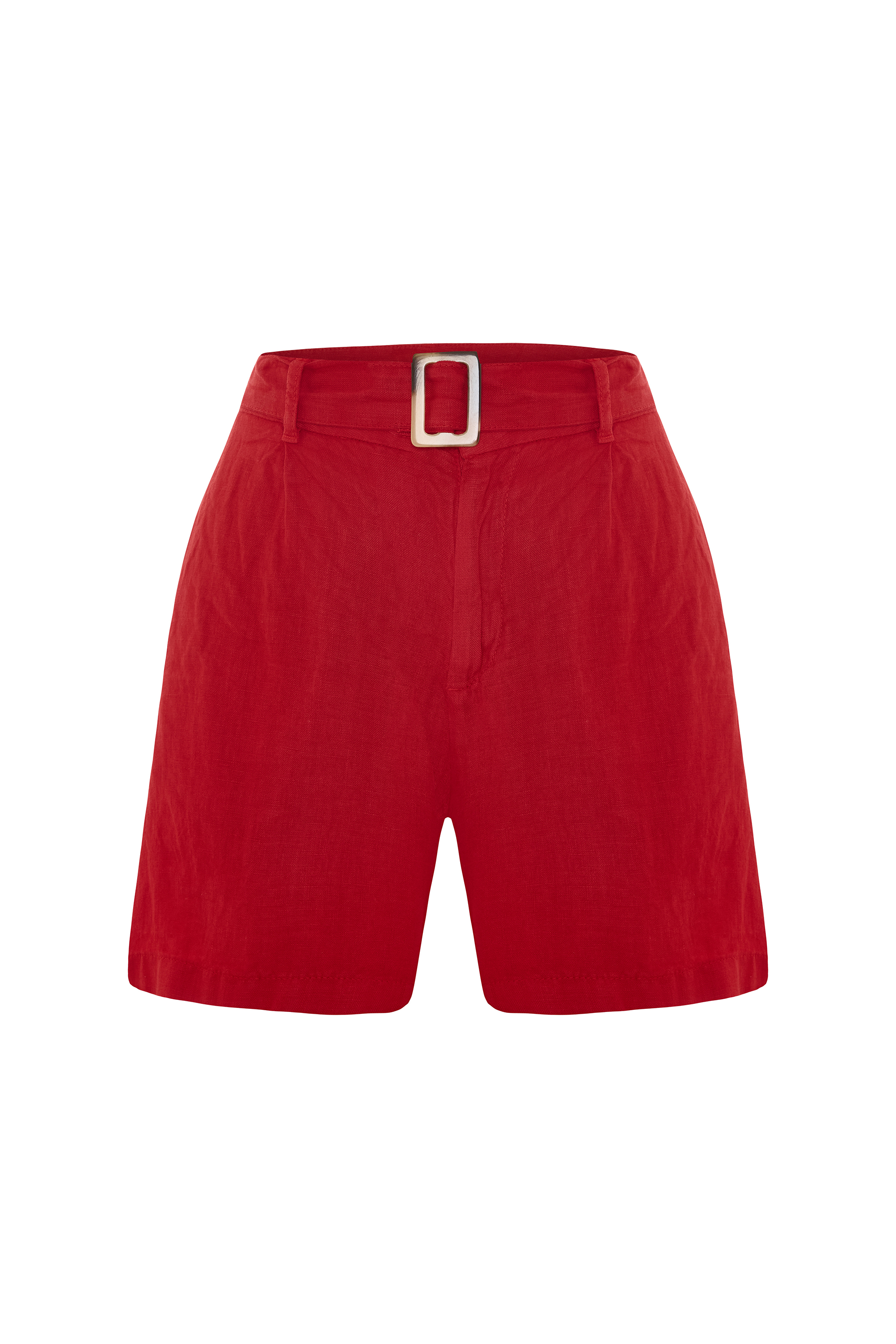 KEMERLİ KETEN ŞORT