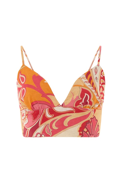  BASKILI V YAKA CROP KOLSUZ BLUZ