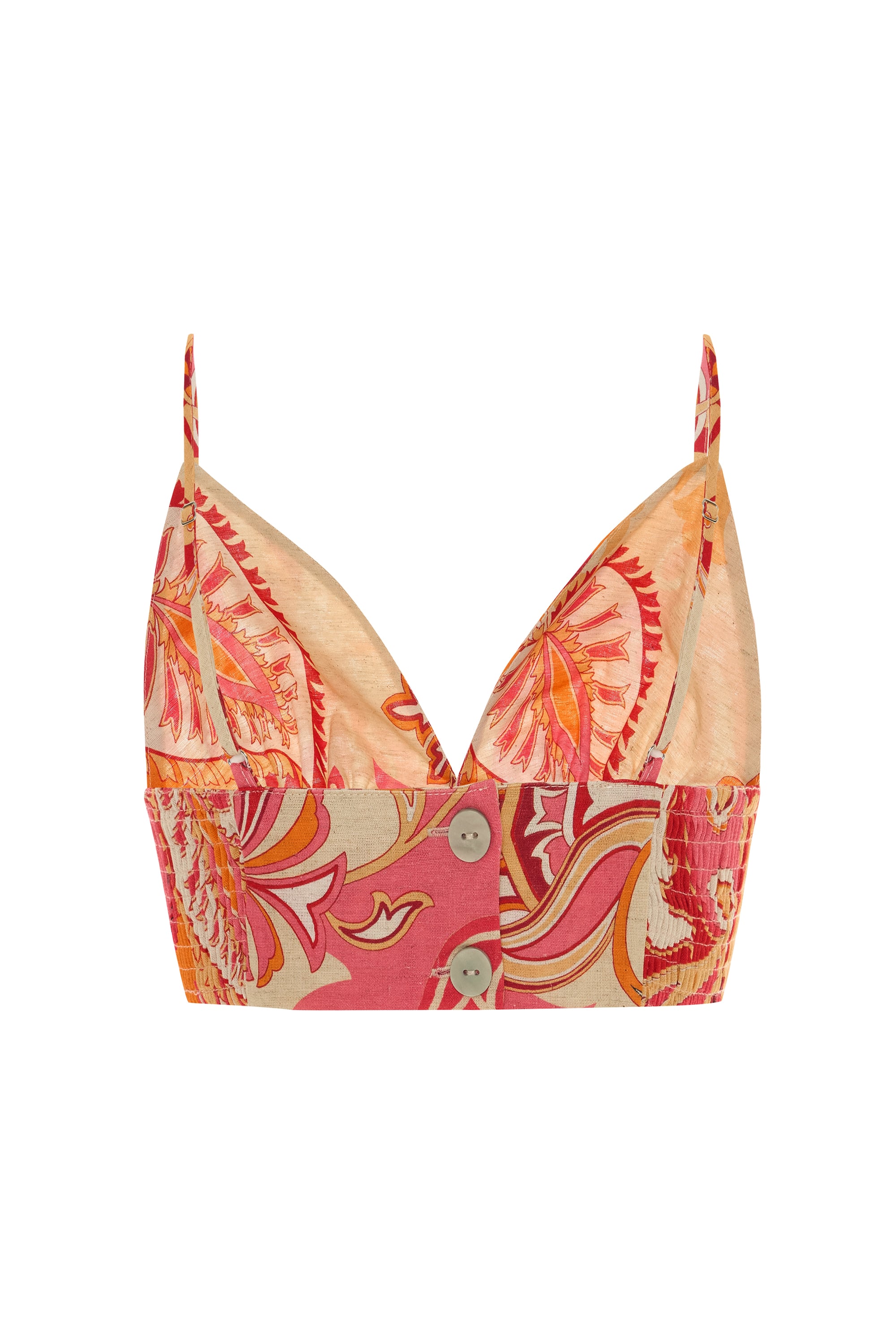 BASKILI V YAKA CROP KOLSUZ BLUZ