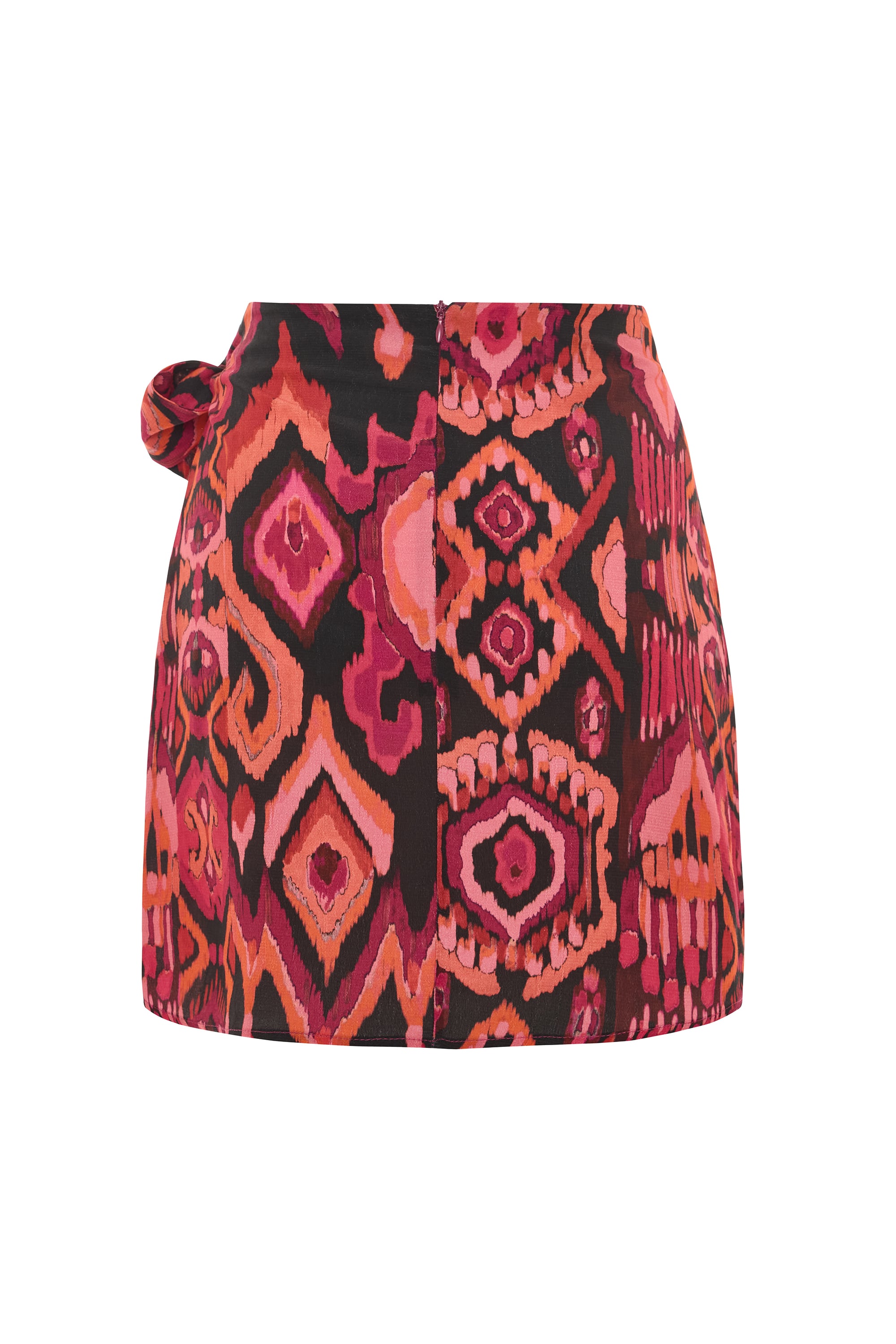 BASKILI FİYONK DETAYLI MİNİ ETEK