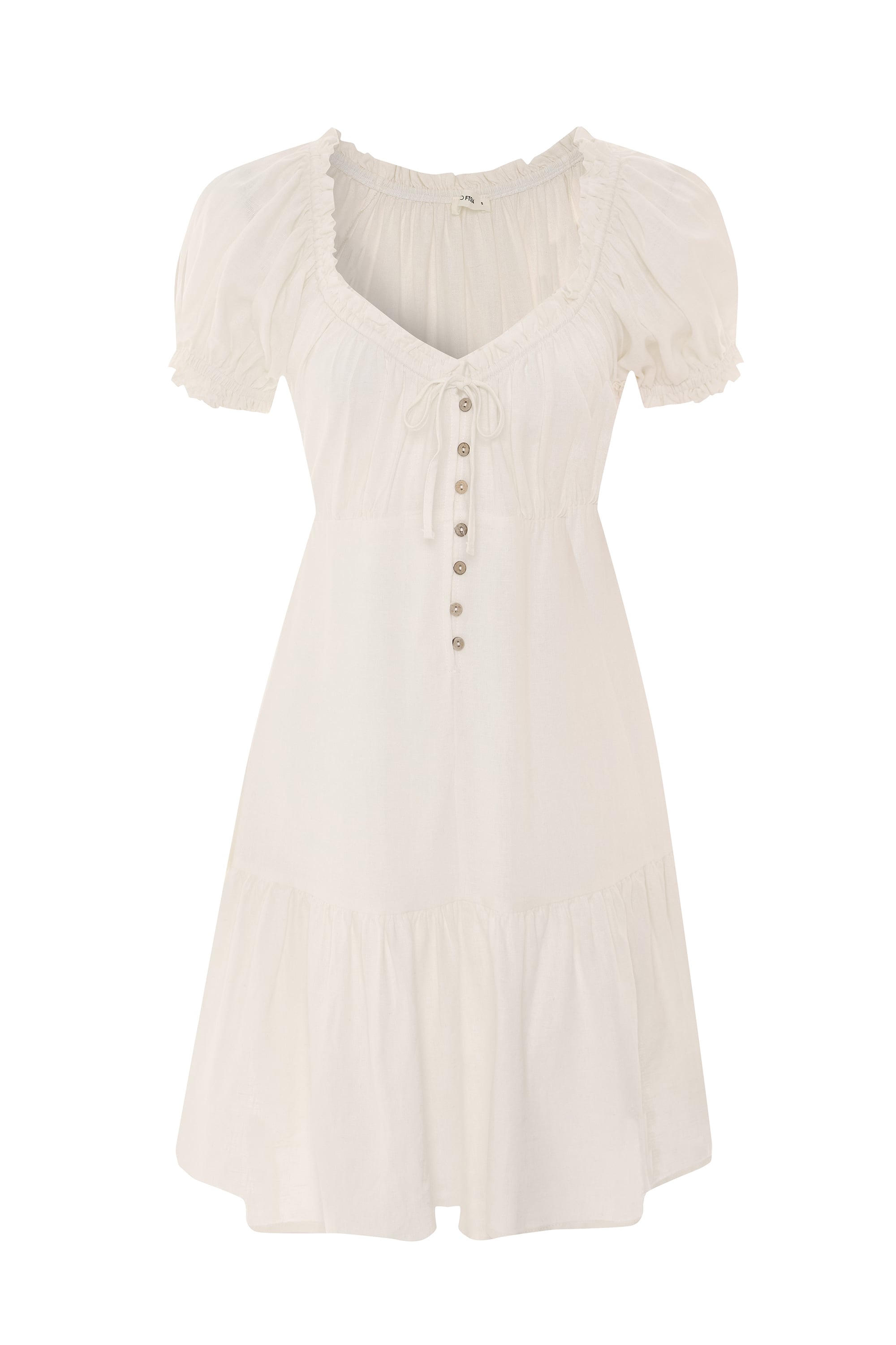 KETEN KARIŞIMLI KLOŞ MİNİ ELBİSE