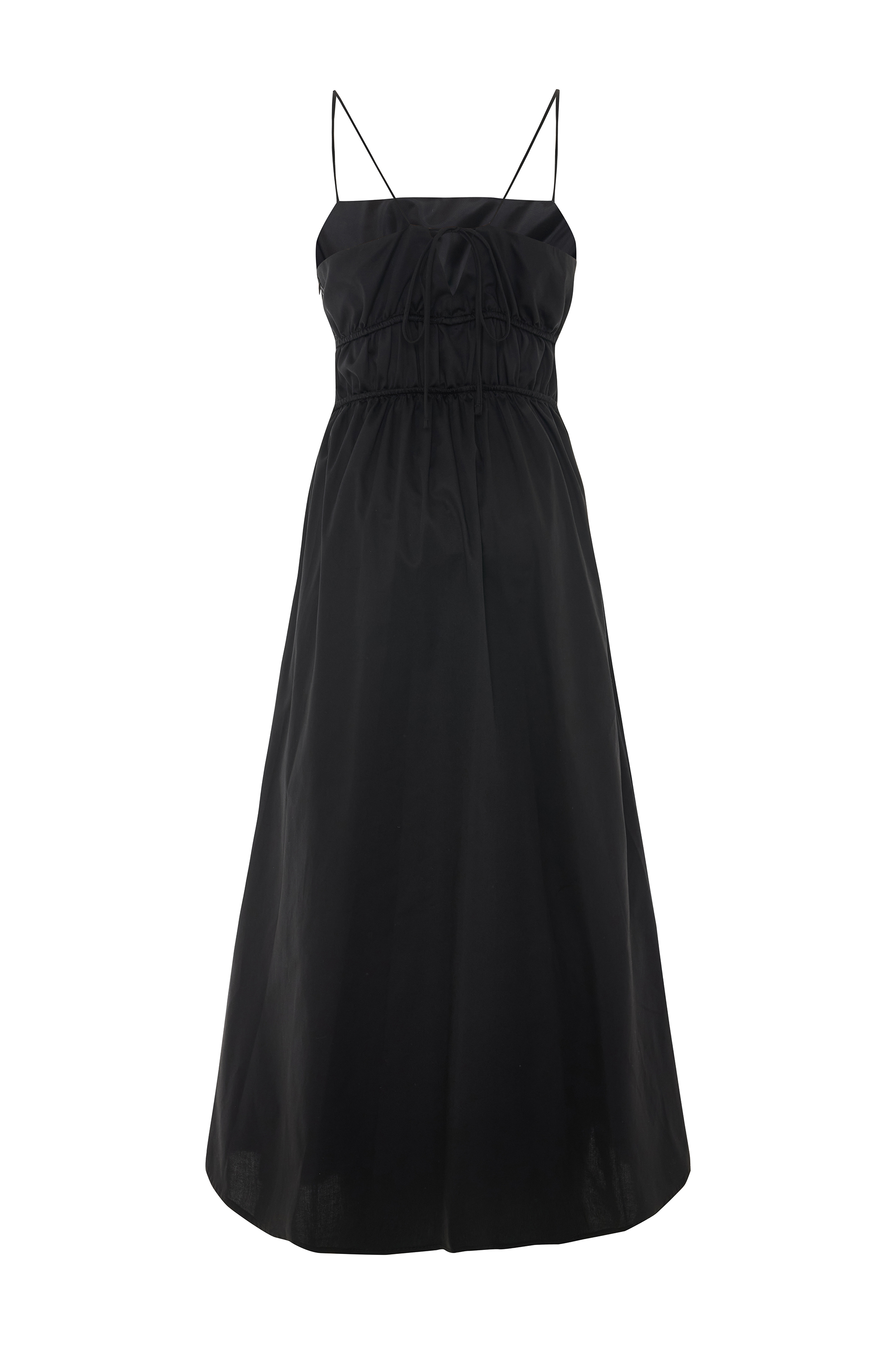 ASKILI BÜZGÜLÜ KLOŞ MİDİ ELBİSE