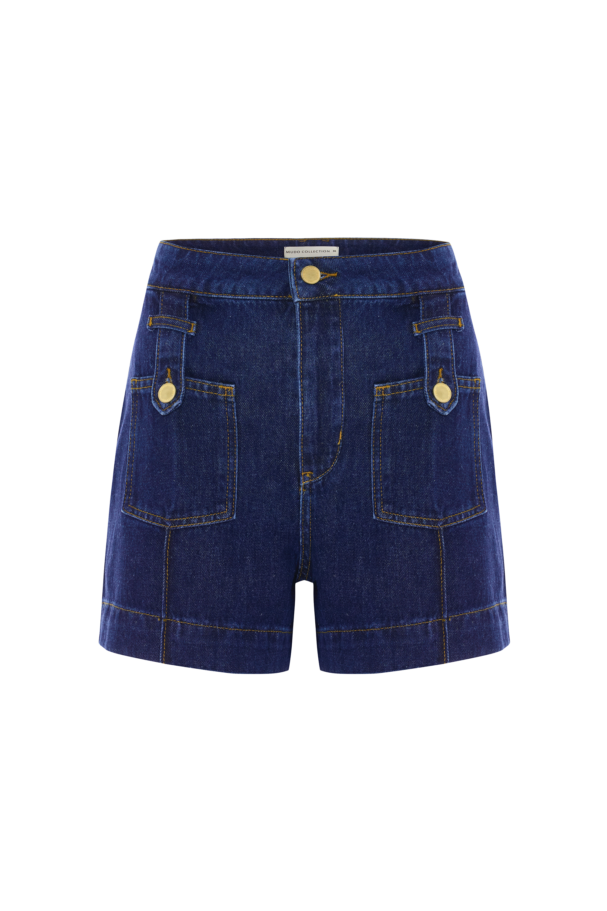 CEP DETAYLI MİNİ JEAN ŞORT