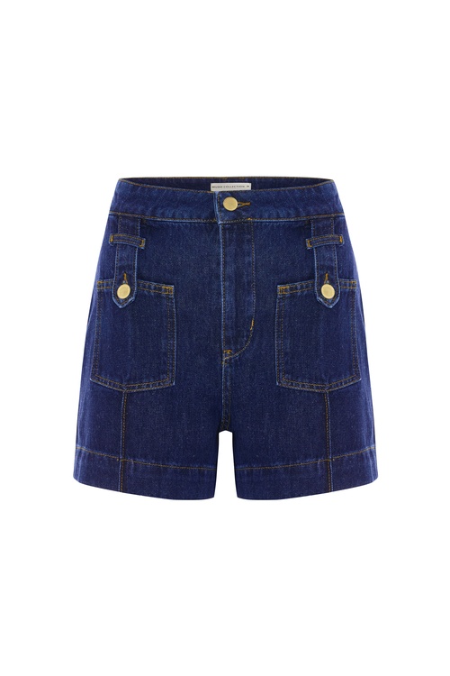  CEP DETAYLI MİNİ JEAN ŞORT