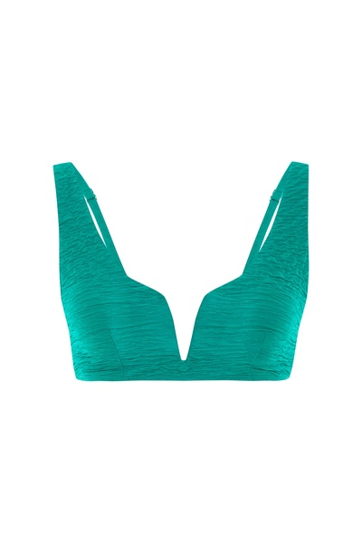 Mudo Dokulu V Yaka Bikini Üstü
