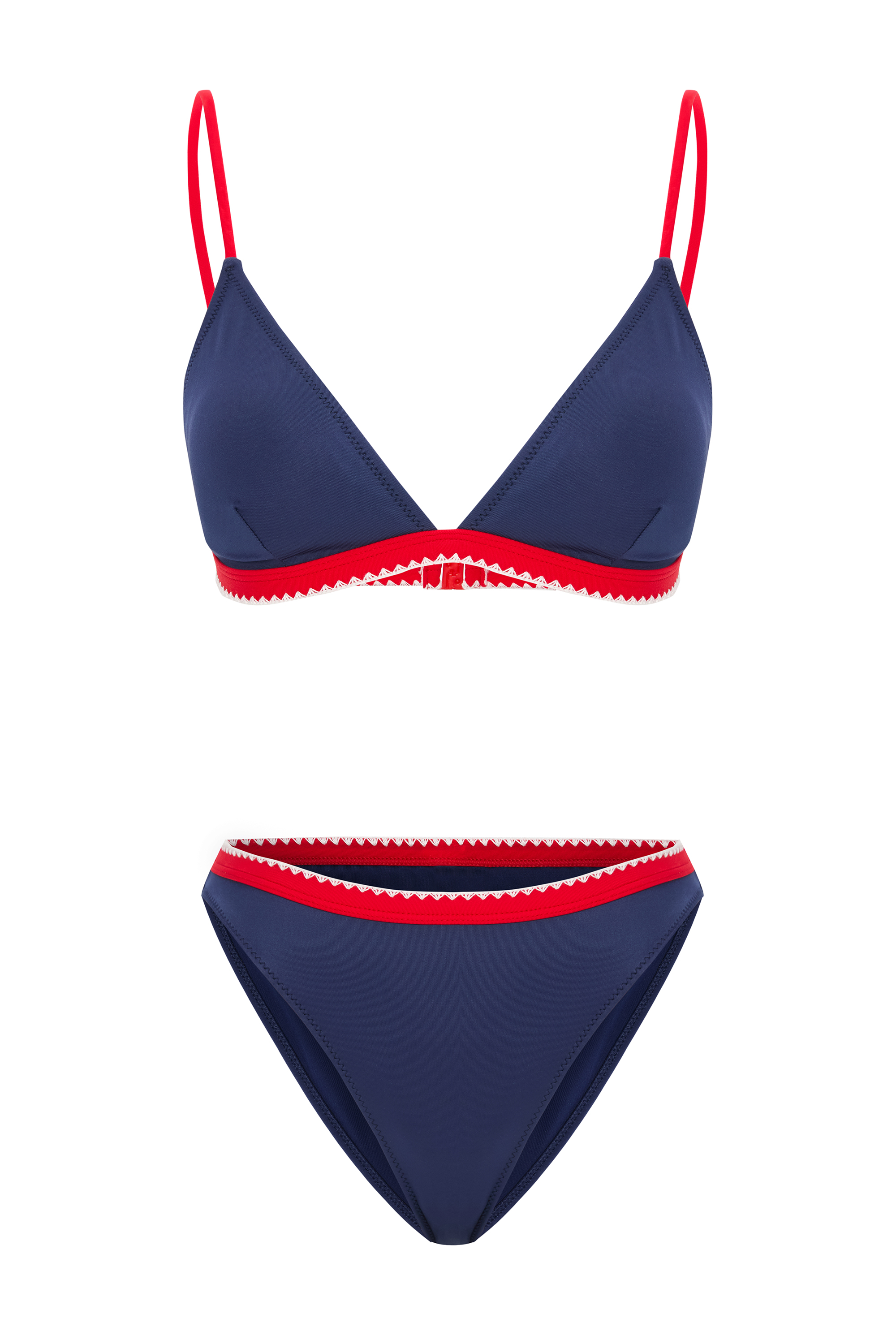 DİKİŞ DETAYLI ÜÇGEN BİKİNİ ÜSTÜ