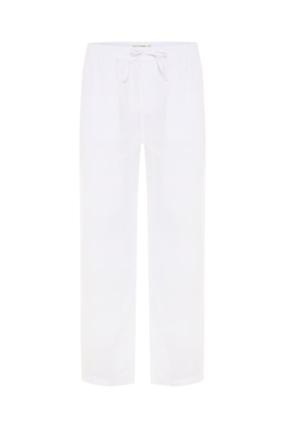 Mudo Straight Fit Keten Pantolon