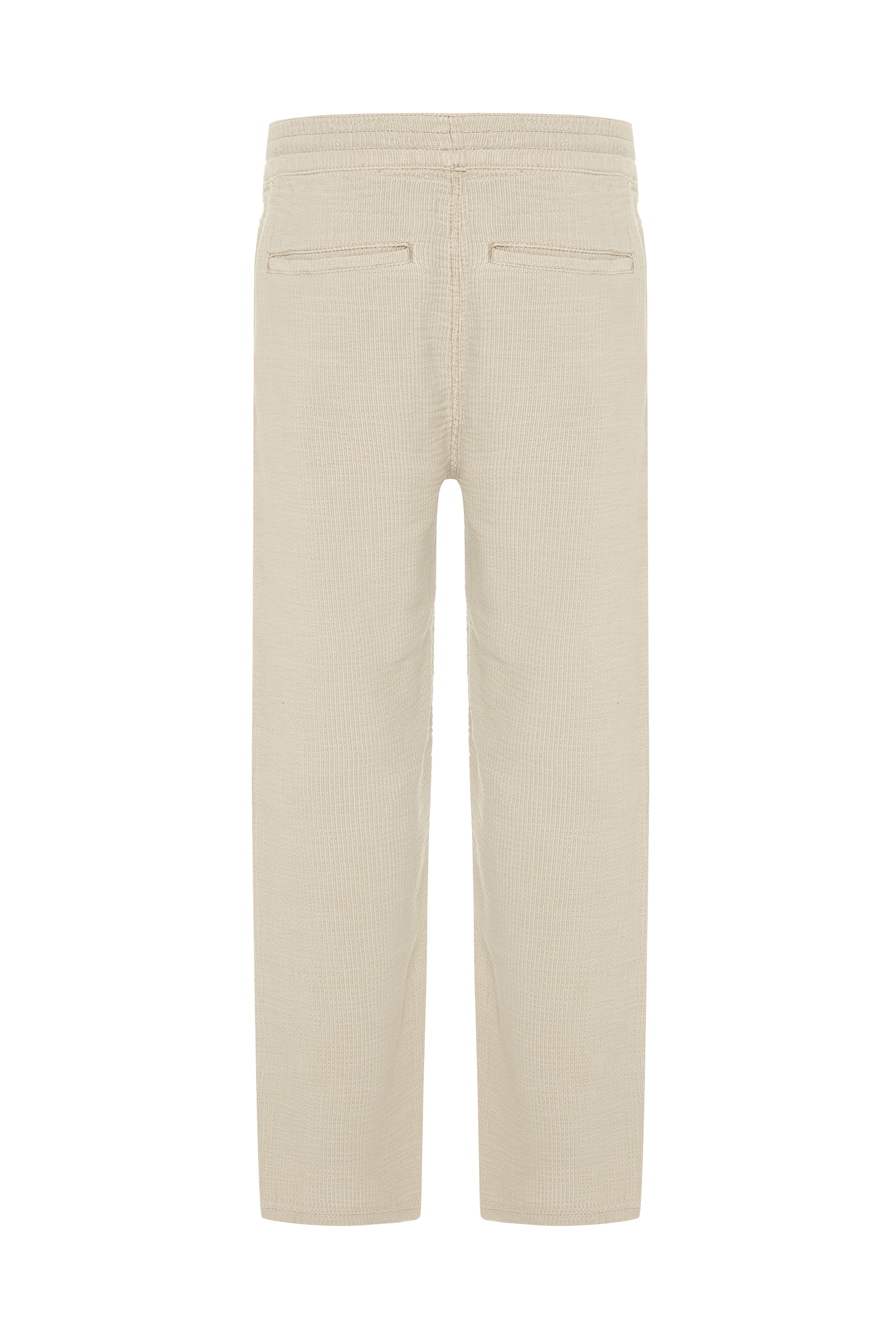 STRAIGHT FIT DOKULU BELİ BAĞLAMALI PANTOLON