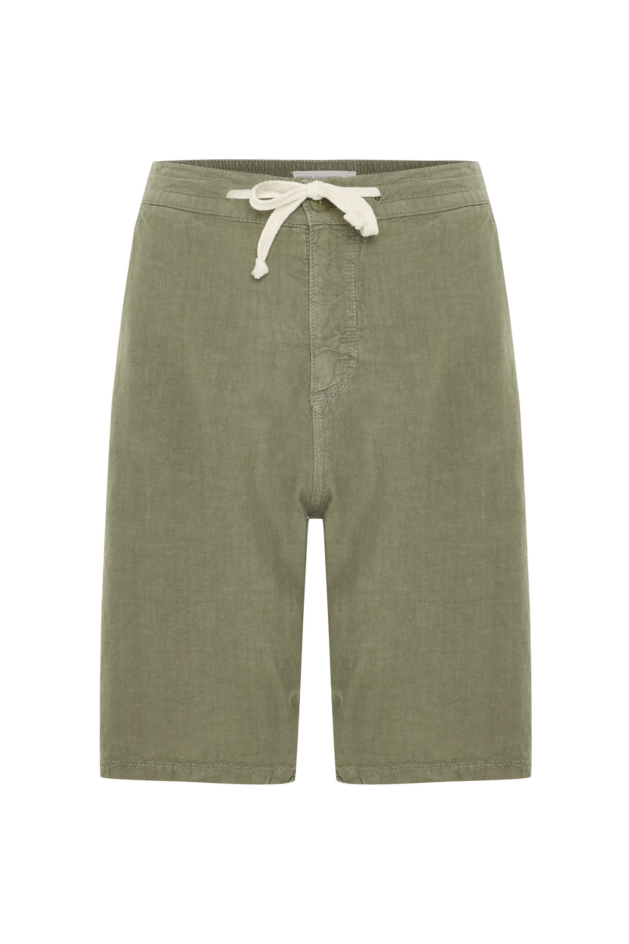 STRAIGHT FIT BELİ BAĞLAMALI KETEN ŞORT