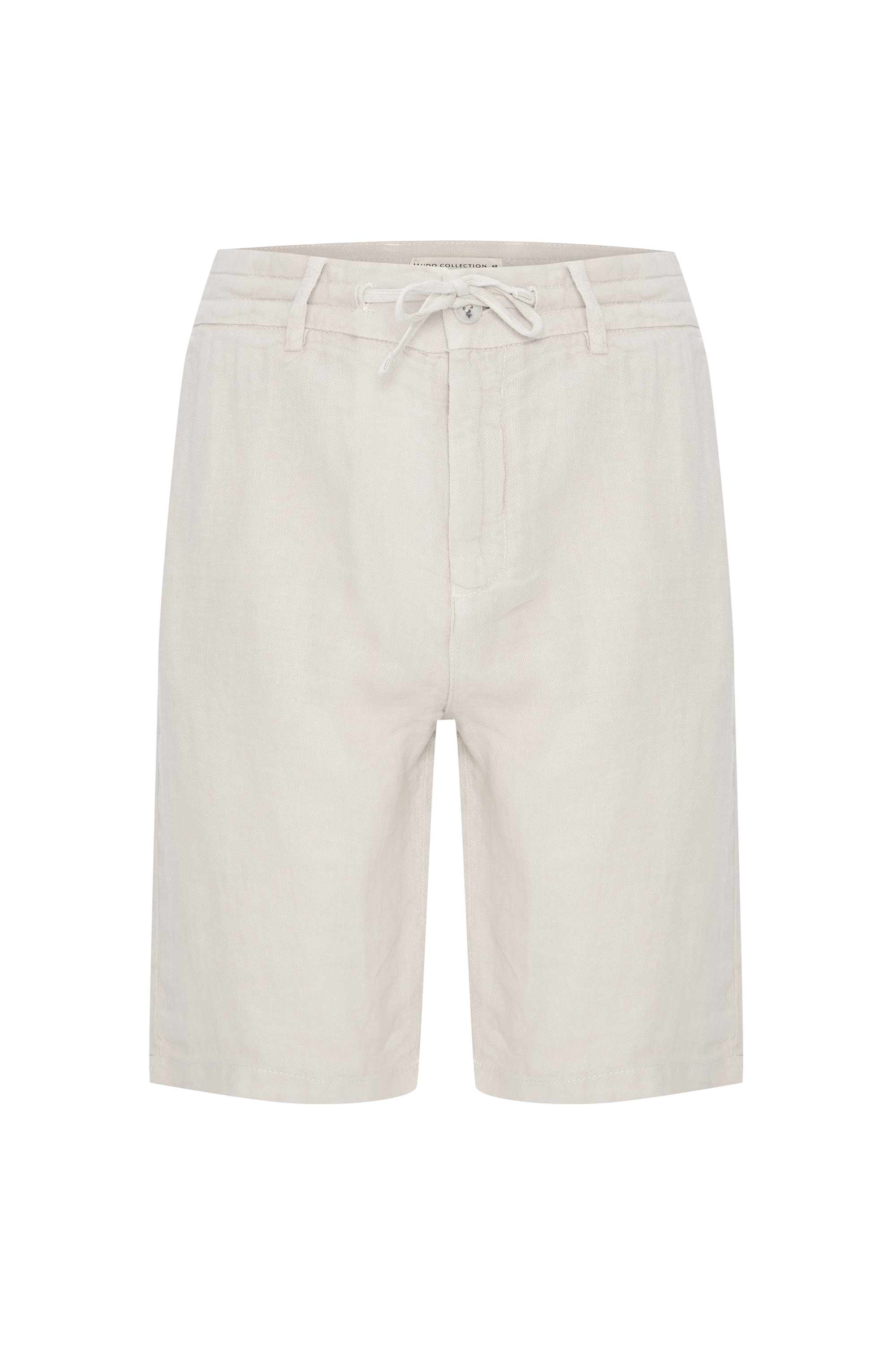 STRAIGHT FIT BELİ BAĞLAMALI KETEN ŞORT