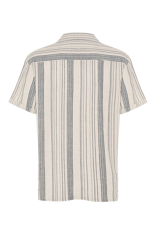  ÇİZGİLİ RESORT YAKA KISA KOLLU GÖMLEK