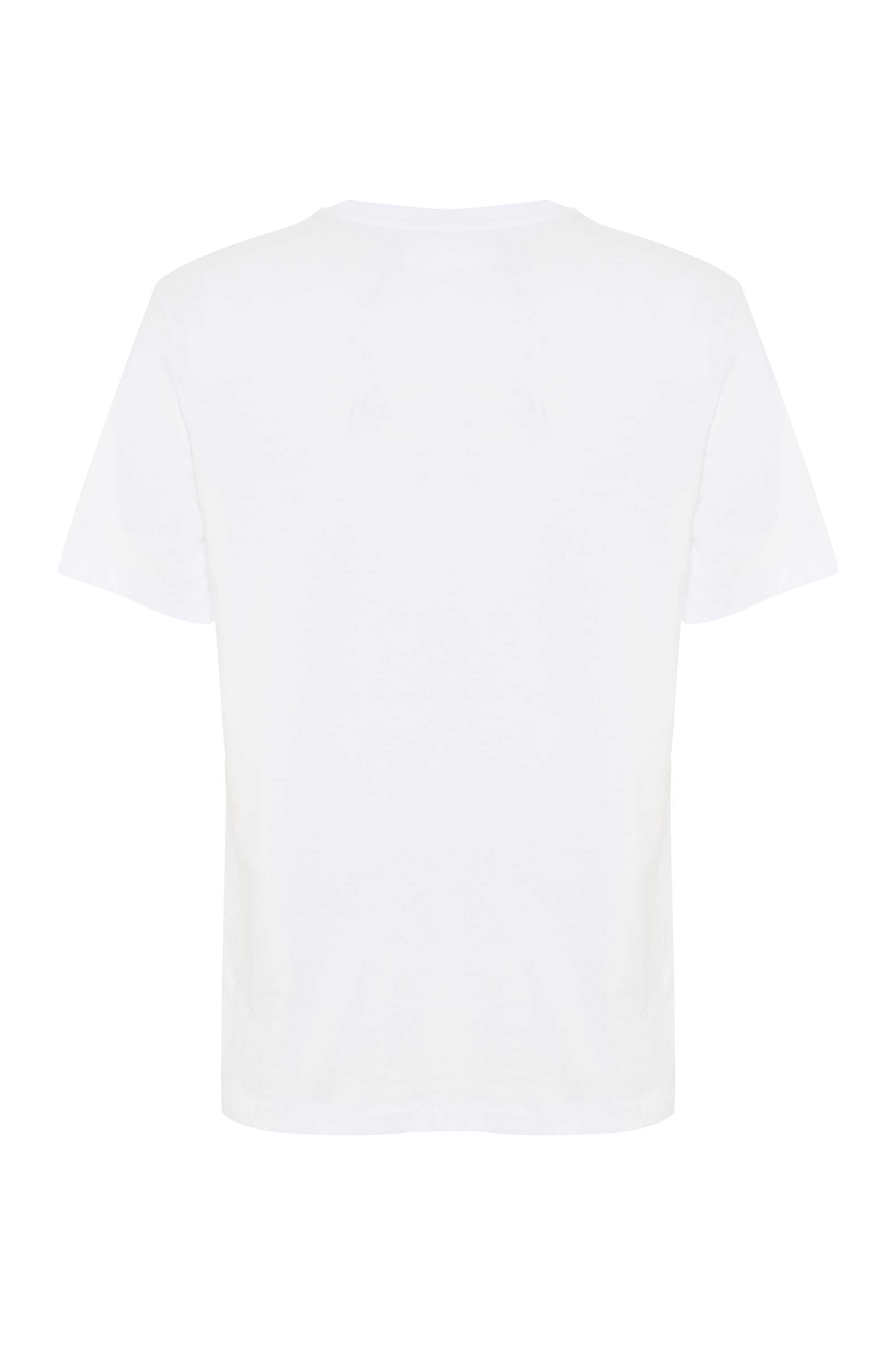 LOOSE FIT BASKILI BİSİKLET YAKA T-SHIRT