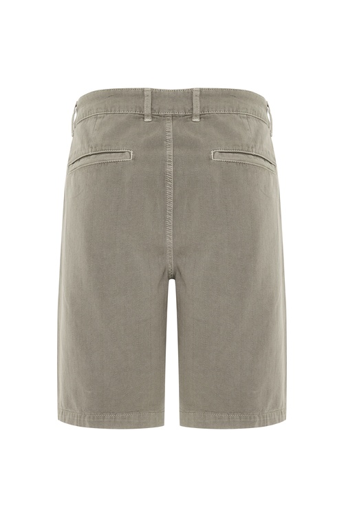 STRAIGHT FIT ÇİZGİLİ CHINO ŞORT