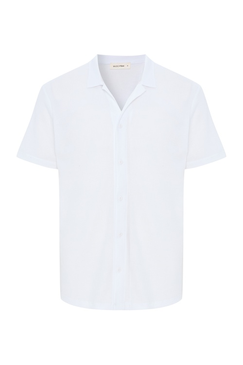  DOKULU RESORT YAKA KISA KOLLU GÖMLEK