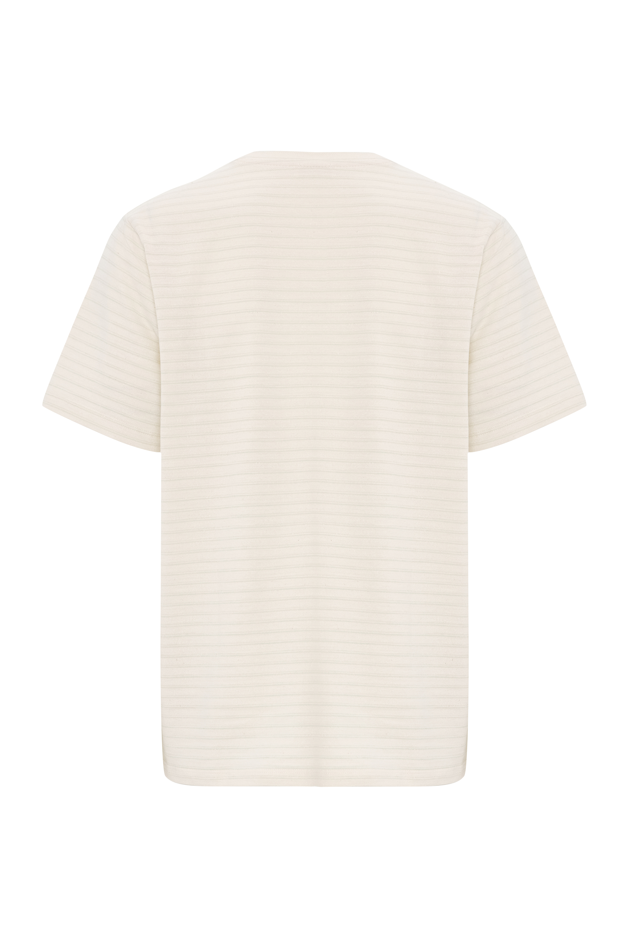 Erkek Yeşil Gri Çizgili Bisiklet Yaka T-Shirt