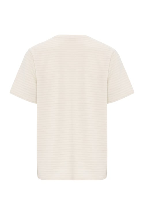 Erkek Yeşil Gri Çizgili Bisiklet Yaka T-Shirt