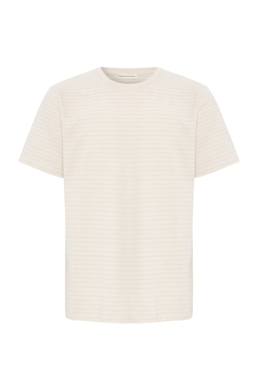 Erkek Yeşil Gri Çizgili Bisiklet Yaka T-Shirt