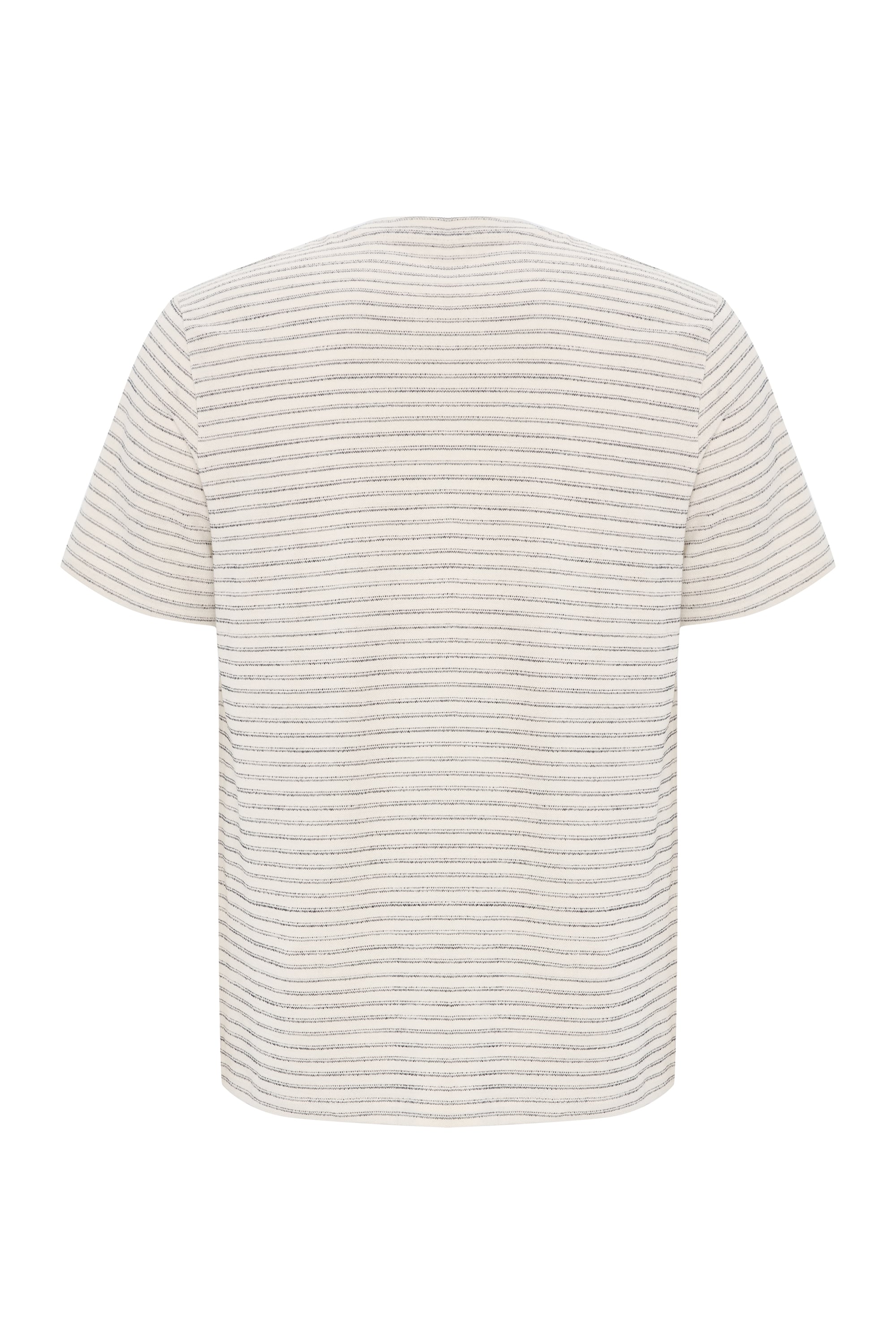Erkek Lacivert Çizgili Bisiklet Yaka T-Shirt