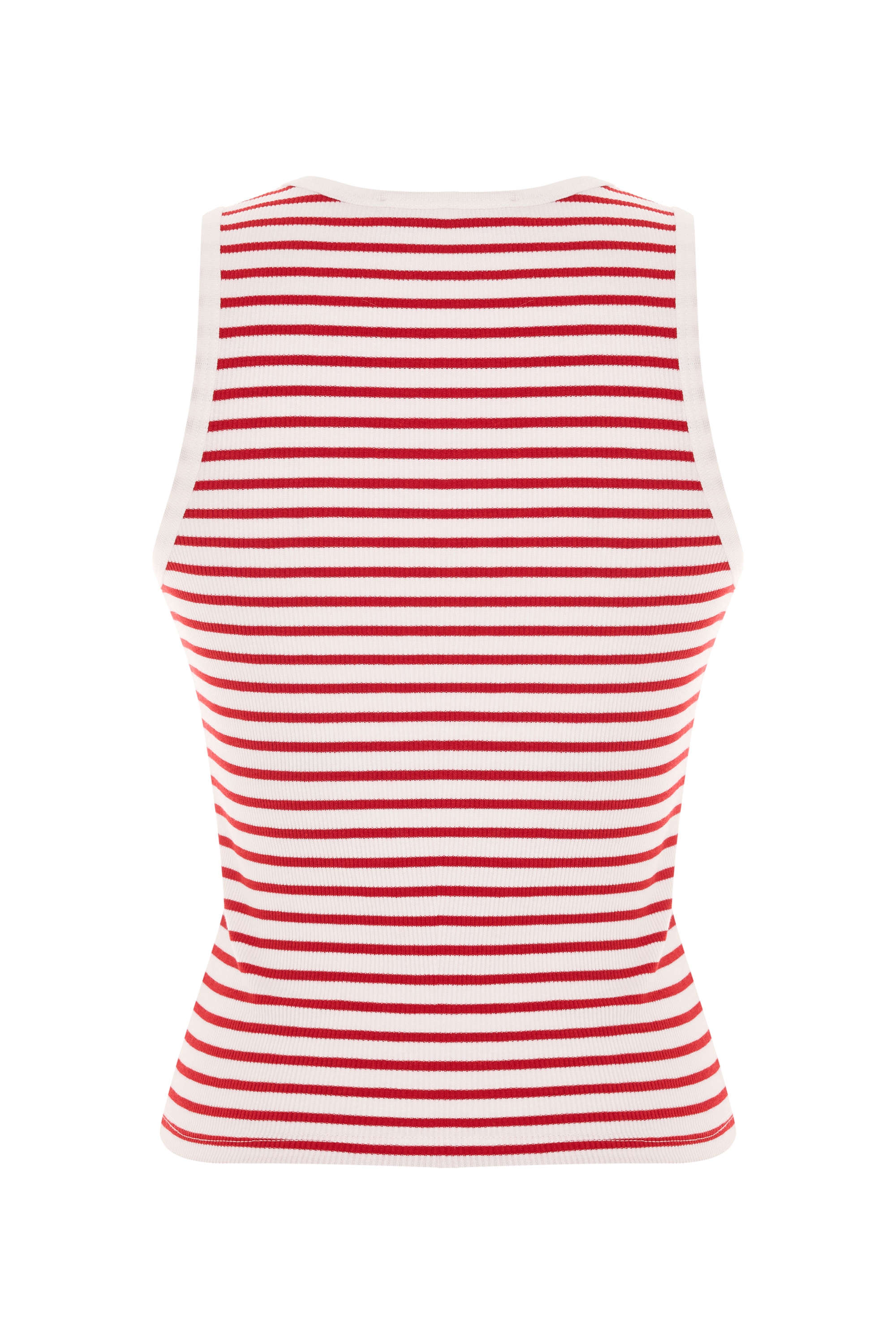 ÇİZGİLİ FITTED BİSİKLET YAKA ATLET