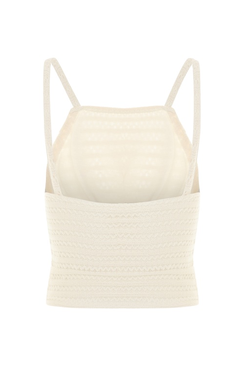  BİSİKLET YAKA KOLSUZ CROP BLUZ