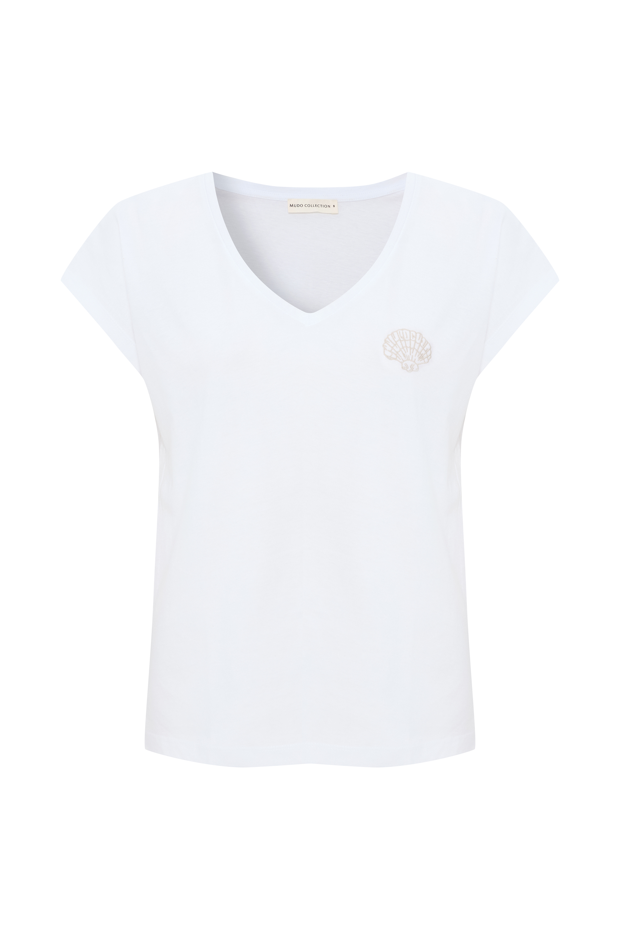 MARİN NAKIŞLI V YAKA T-SHIRT