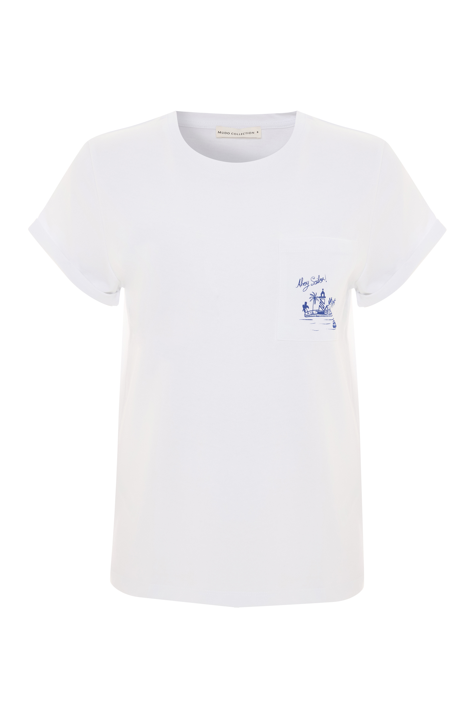 BASKILI BİSİKLET YAKA T-SHIRT