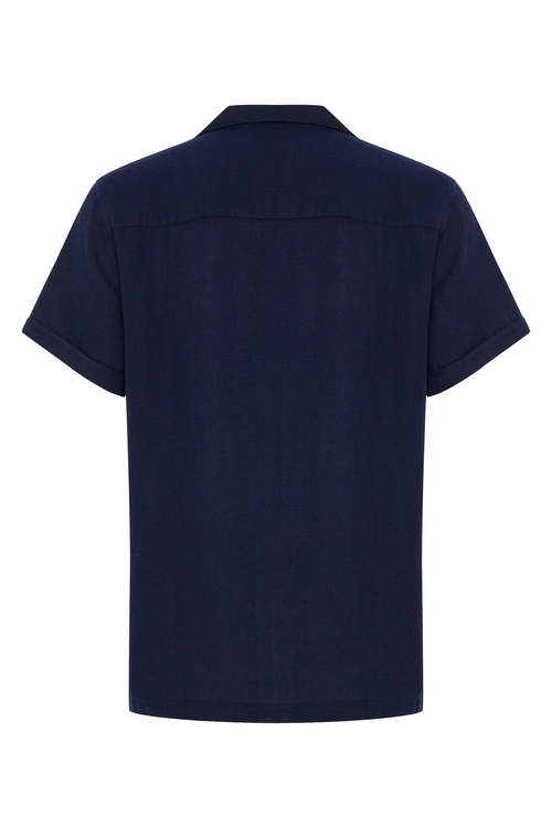  LİYOSEL KARIŞIMLI RESORT YAKA KISA KOLLU GÖMLEK