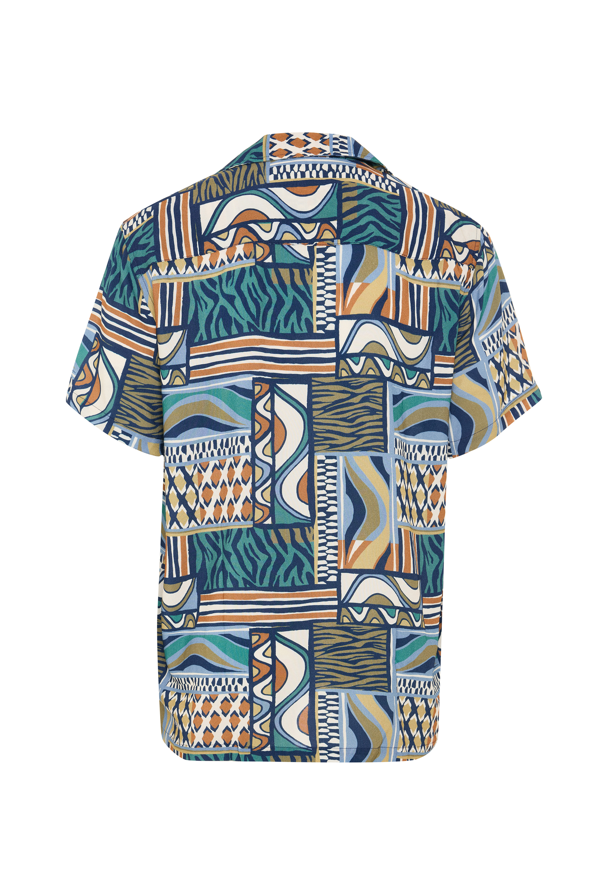 BASKILI RESORT YAKA KISA KOLLU GÖMLEK