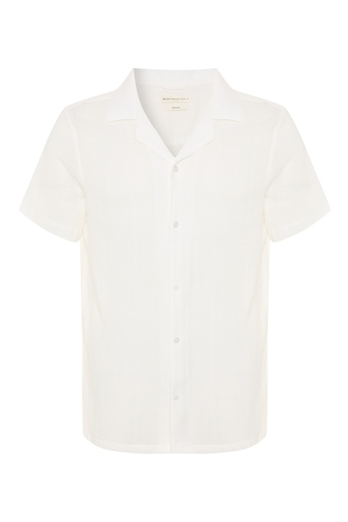  DOKULU RESORT YAKA KISA KOLLU GÖMLEK