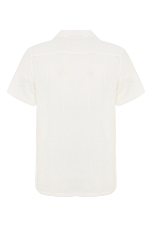  DOKULU RESORT YAKA KISA KOLLU GÖMLEK