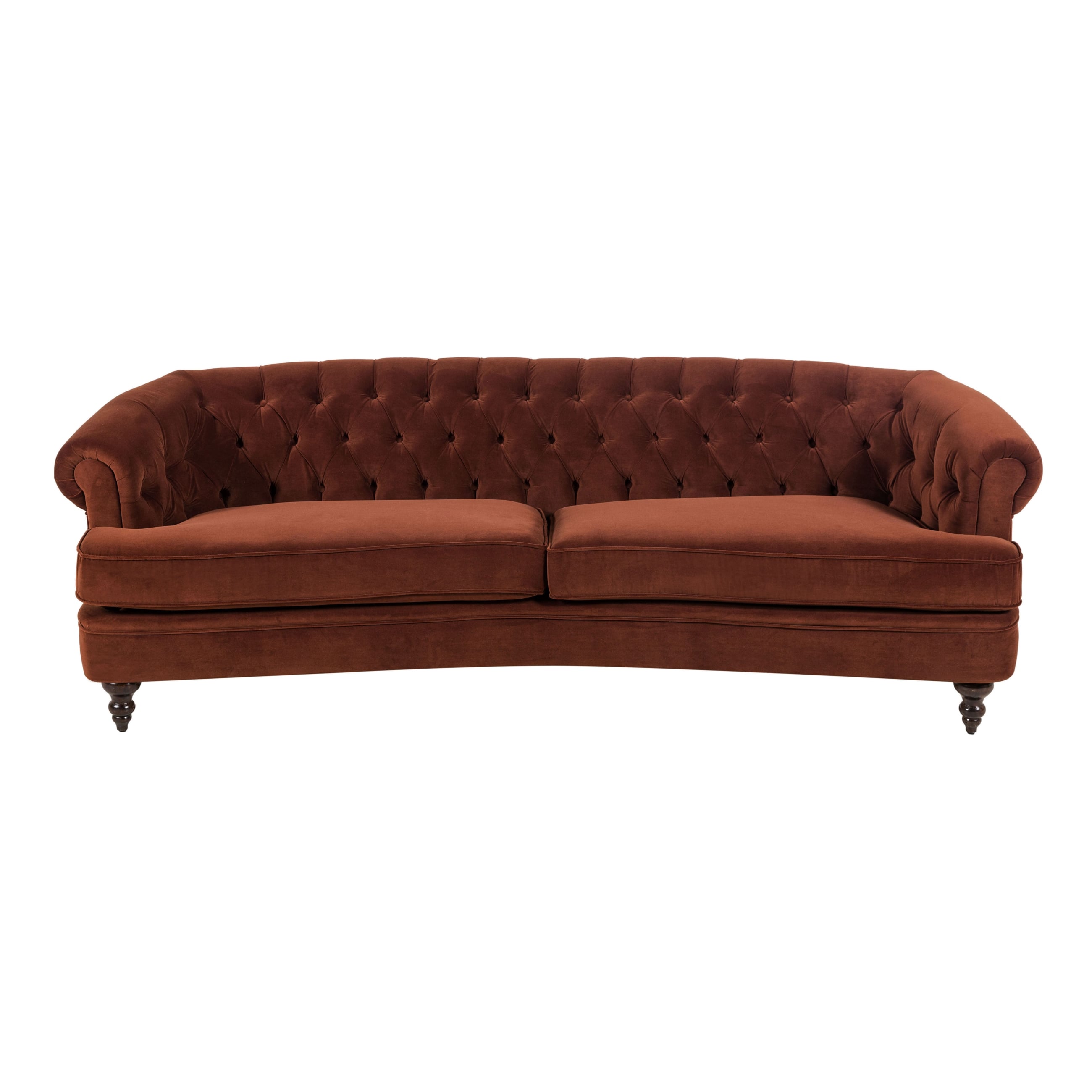 GRAHAM KİREMİT KADİFE ÜÇLÜ KOLTUK