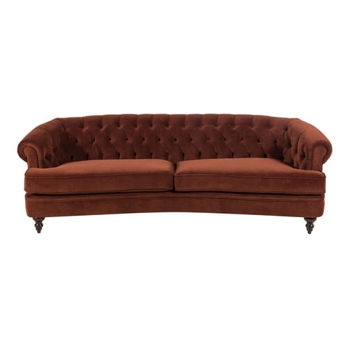 GRAHAM KİREMİT KADİFE ÜÇLÜ KOLTUK