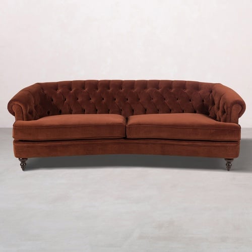 GRAHAM KİREMİT KADİFE ÜÇLÜ KOLTUK