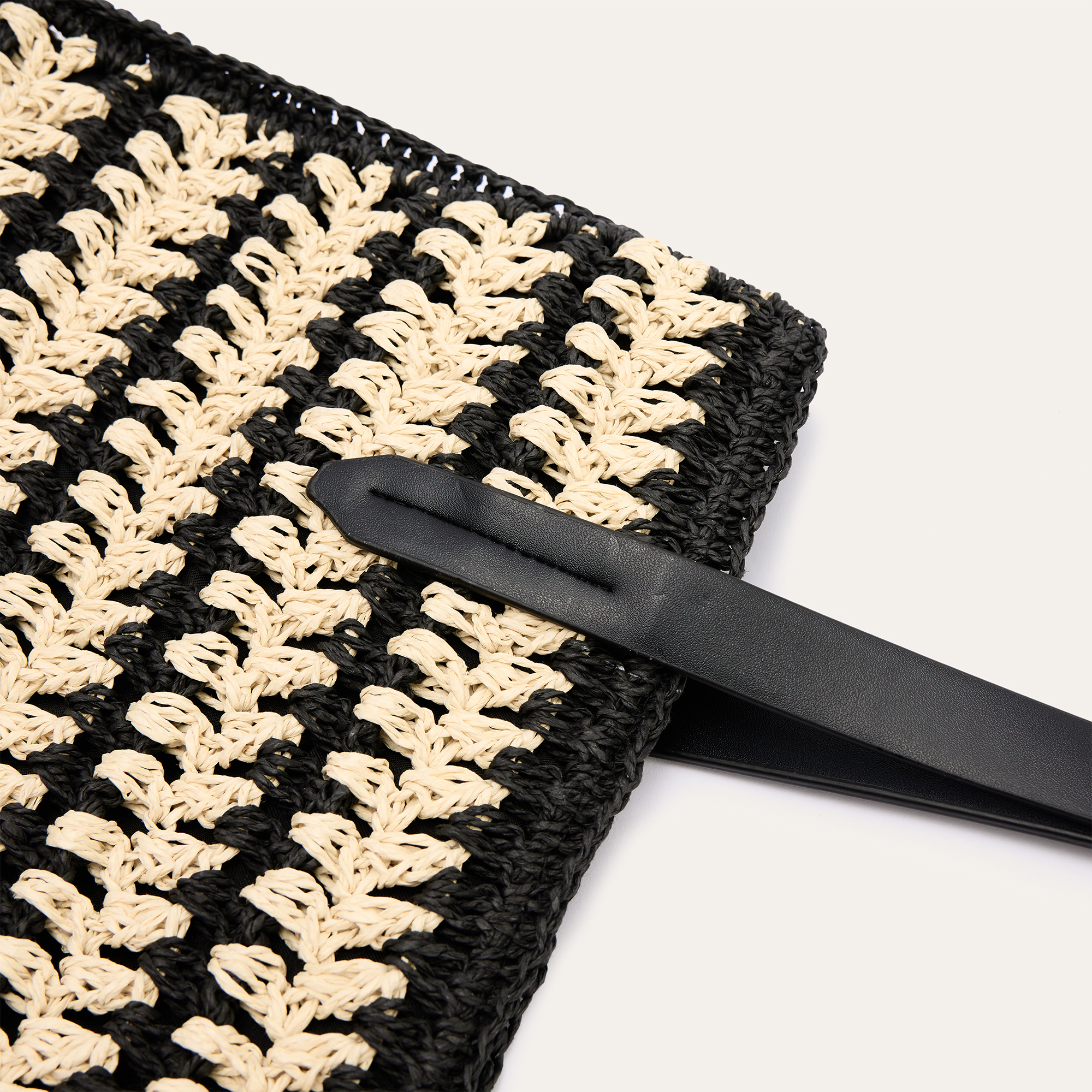 HASIR ÖRGÜ GÖRÜNÜMLÜ SHOPPER EL ÇANTASI