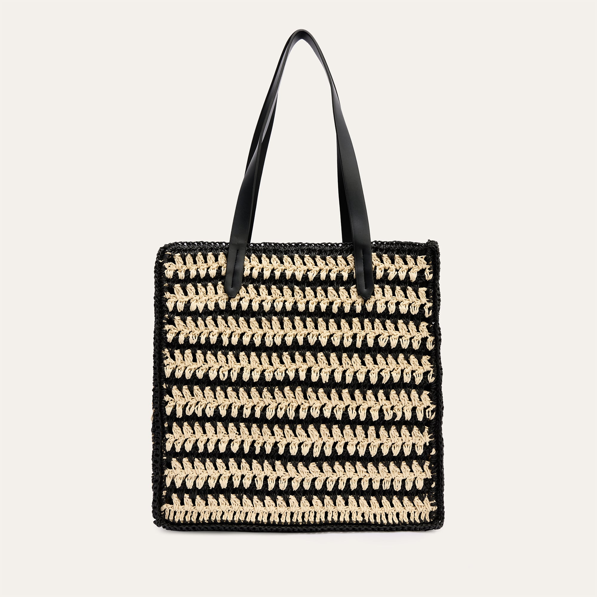 HASIR ÖRGÜ GÖRÜNÜMLÜ SHOPPER EL ÇANTASI