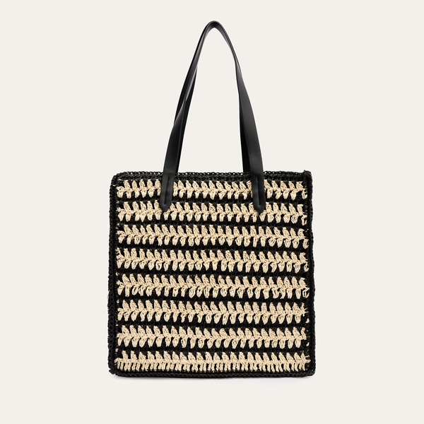Mudo Hasir Örgü Görünümlü Shopper El Çantası