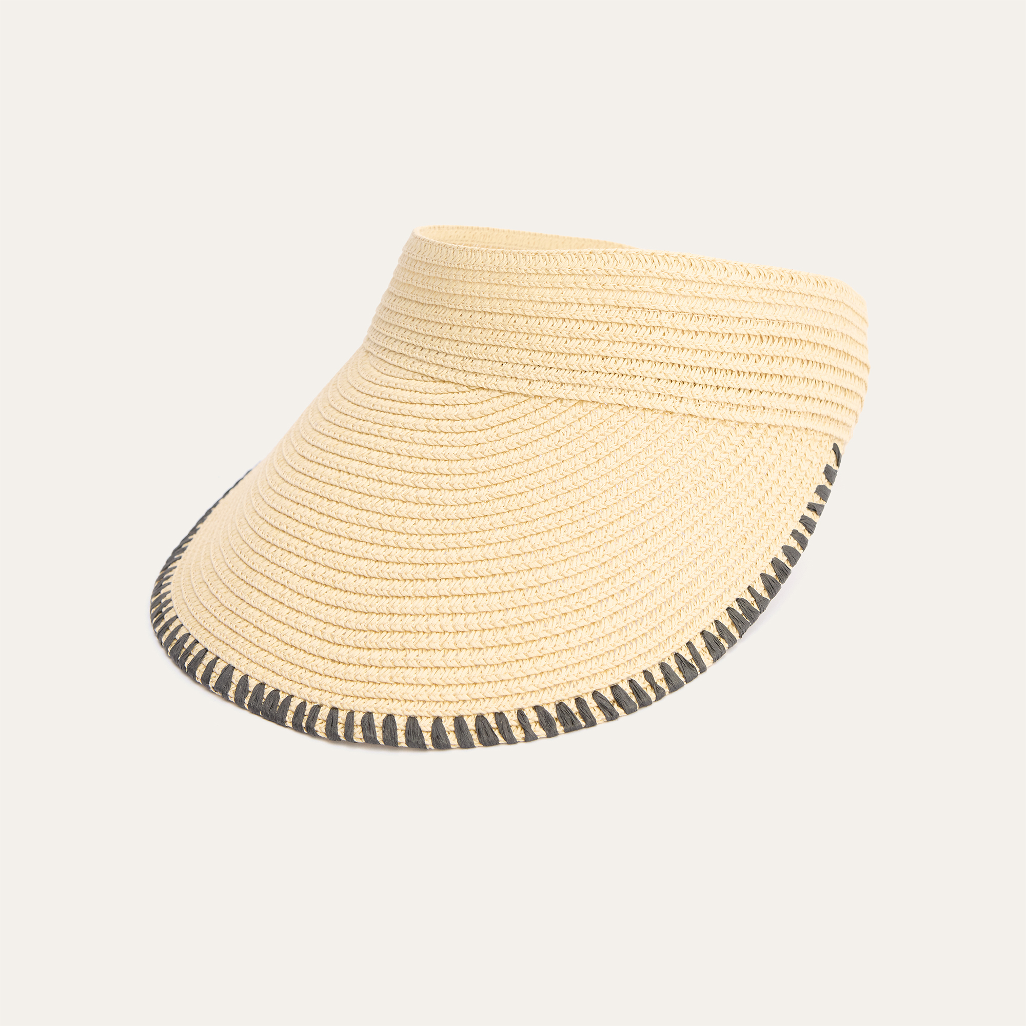 DİKİŞ DETAYLI HASIR VİZÖR ŞAPKA