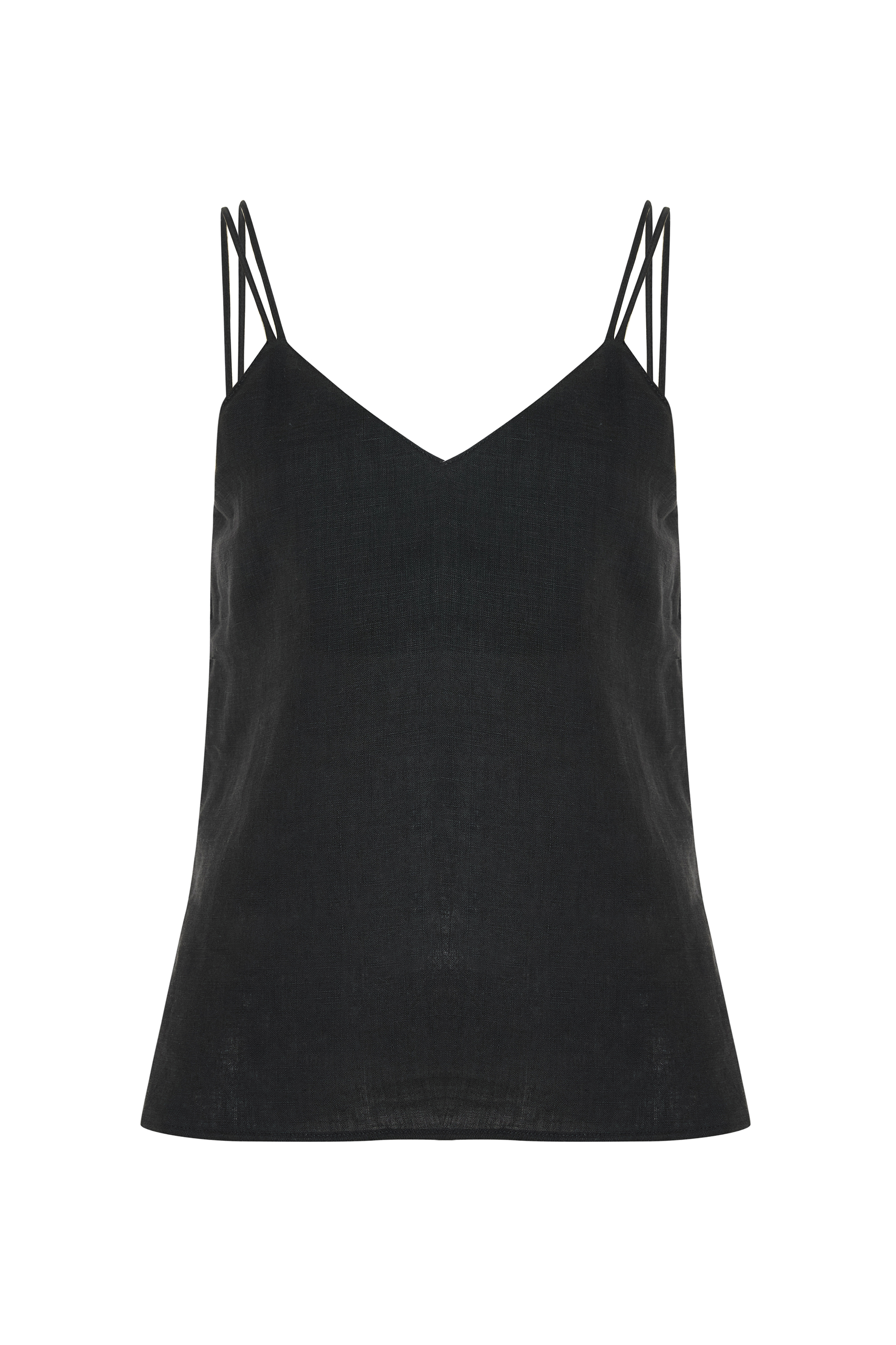 V YAKA KOLSUZ KETEN BLUZ