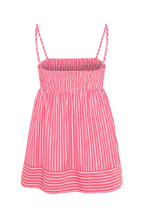  ÇİZGİLİ OVERSIZE KOLSUZ BLUZ