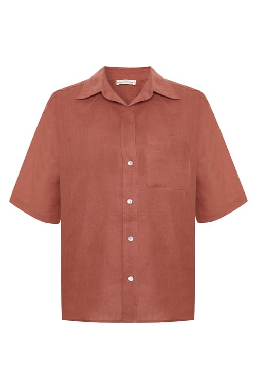 3/4 KOL KETEN GÖMLEK