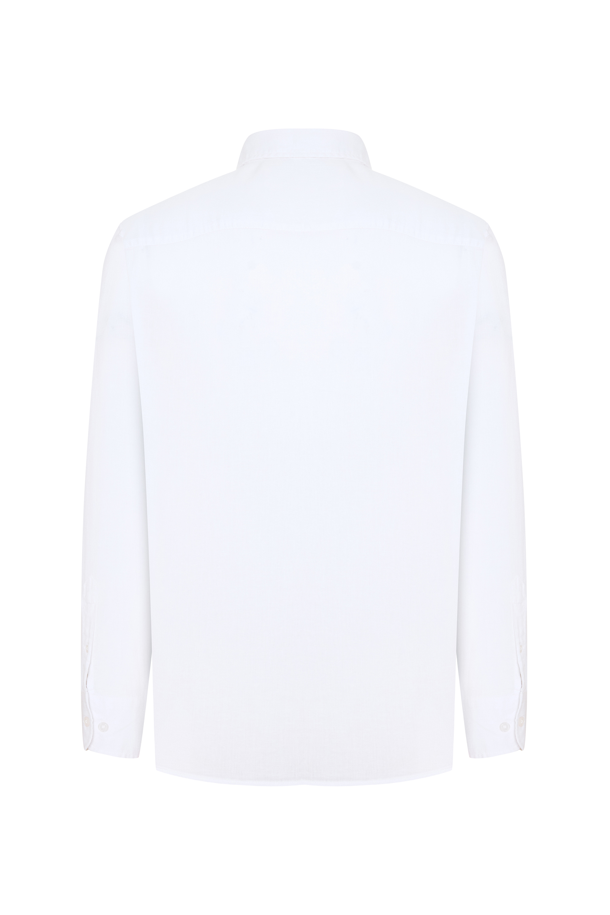 KETEN KARIŞIMLI REGULAR FIT UZUN KOLLU GÖMLEK