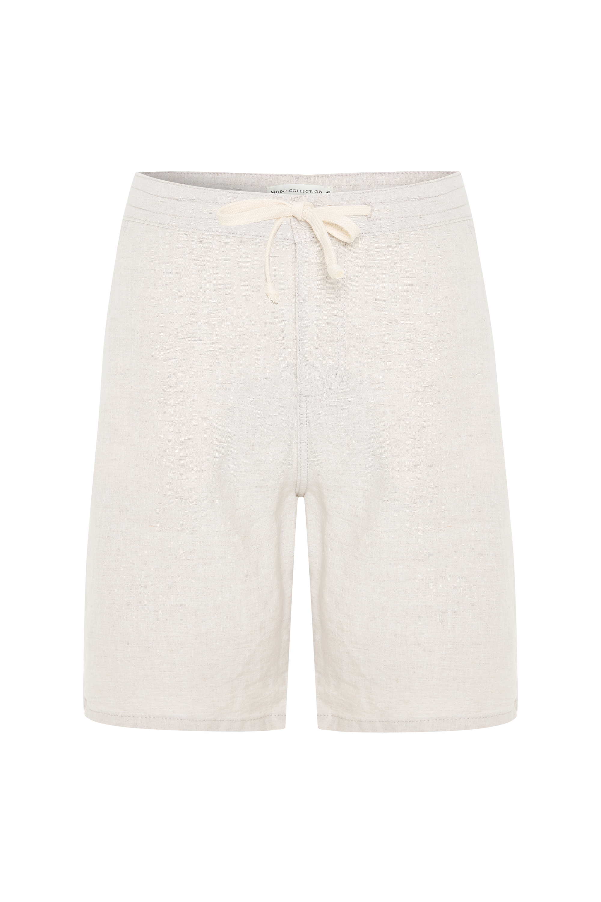 STRAIGHT FIT BELİ BAĞLAMALI KETEN ŞORT