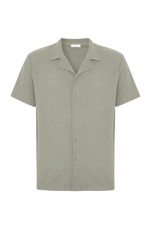  LOOSE FIT KISA KOLLU ÖRME GÖMLEK