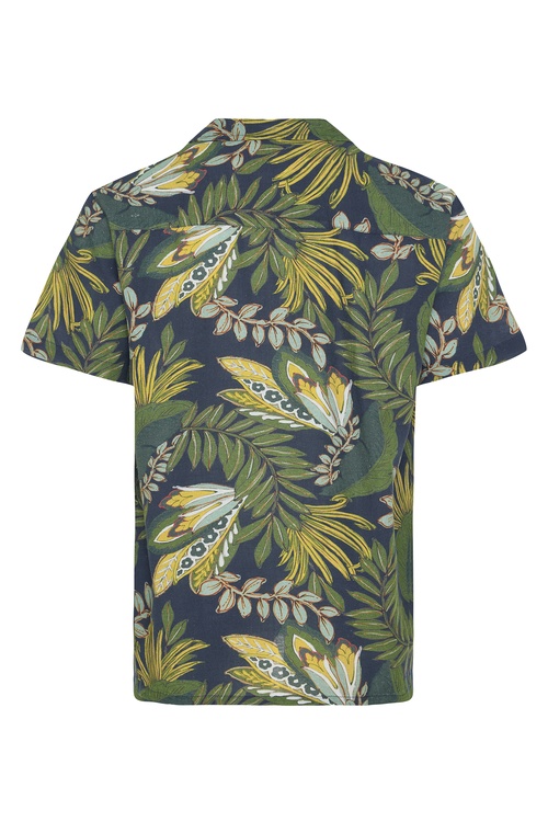  BASKILI RESORT YAKA KISA KOLLU GÖMLEK