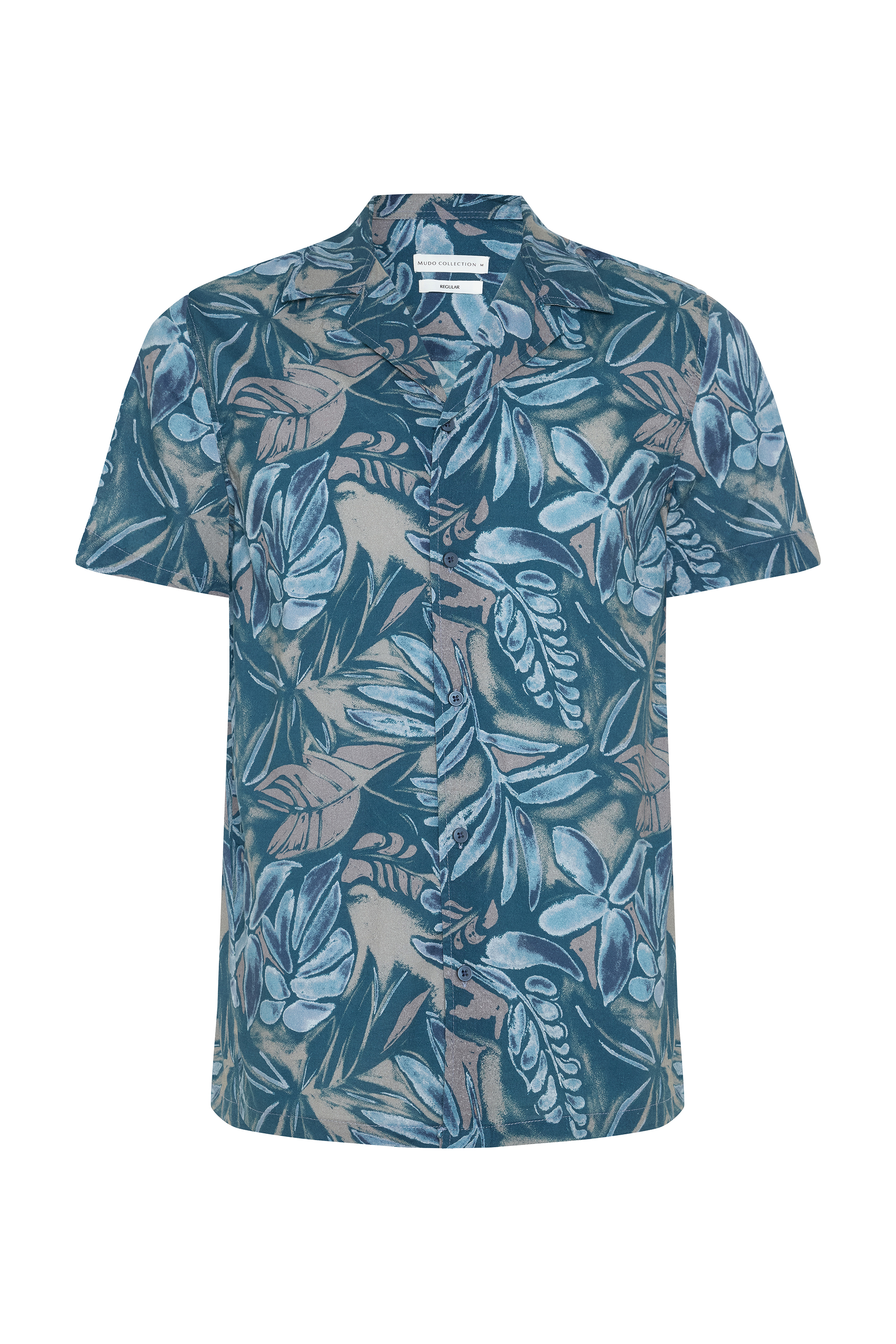 BASKILI RESORT YAKA KISA KOLLU GÖMLEK