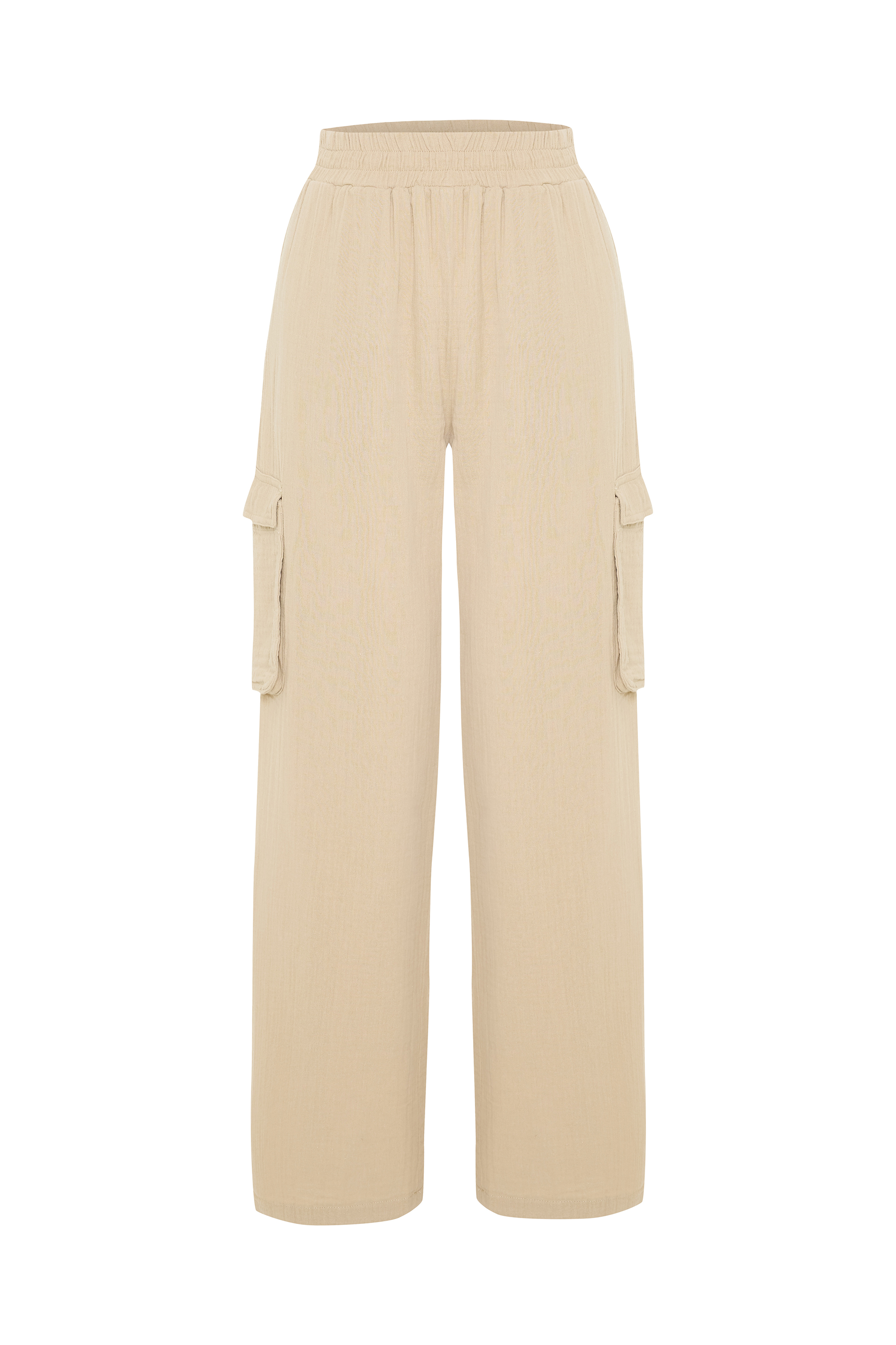 BELİ LASTİKLİ KARGO PANTOLON