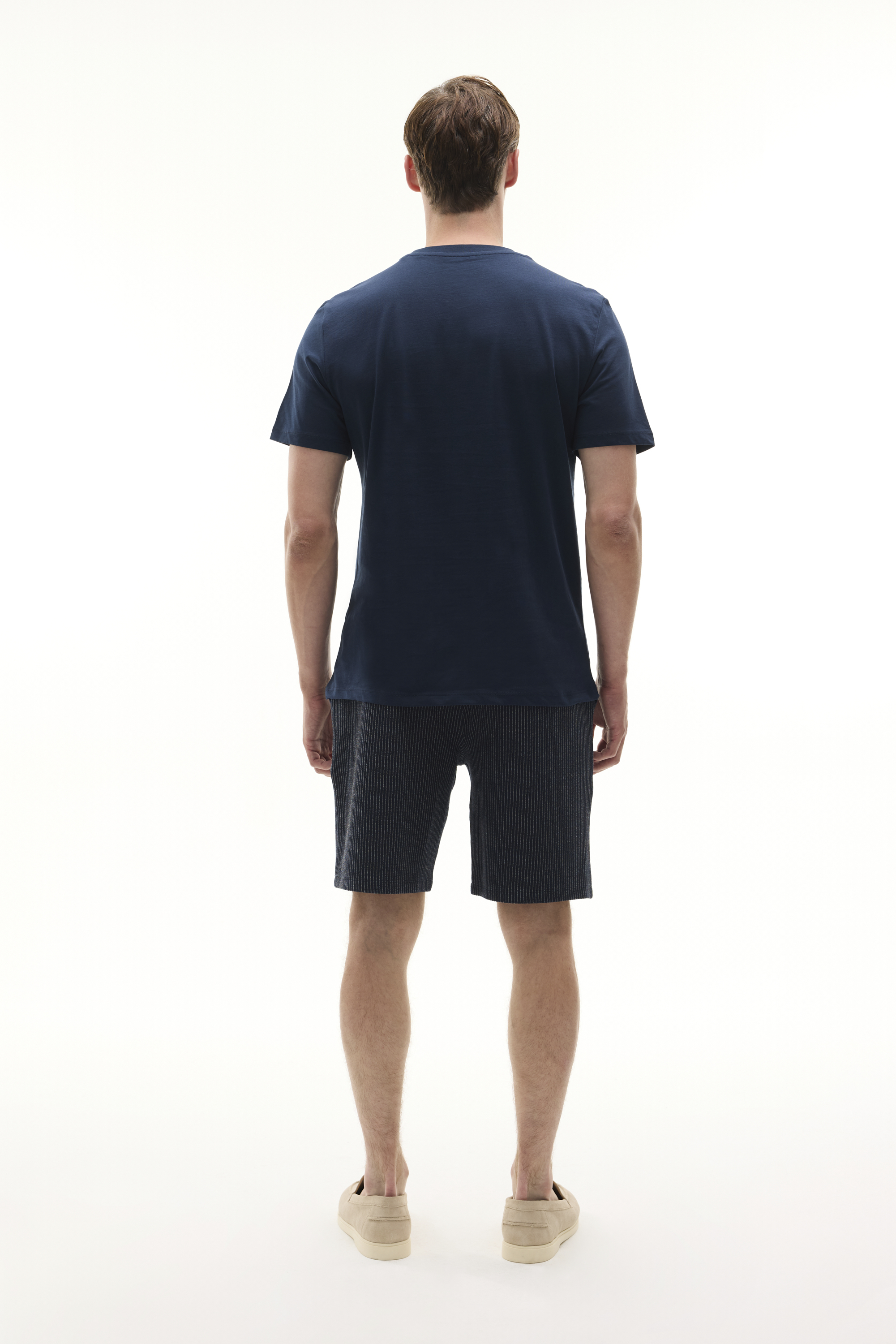 BASKILI BİSİKLET YAKA KISA KOLLU T-SHIRT