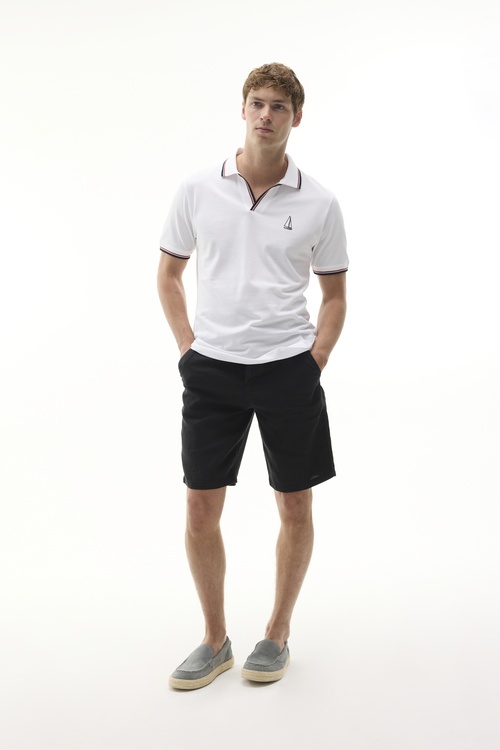  STRAIGHT FIT BAĞLAMALI KETEN ŞORT