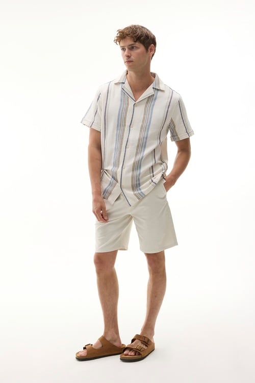  TEKSTÜRLÜ BELİ BAĞLAMALI ŞORT